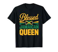 Caribbean Vibes Jamaican Girl Blessed Queen Maglietta