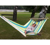 Caribe Grande Beach MacaTex - amaca doppia a barra resistente alle intemperie green