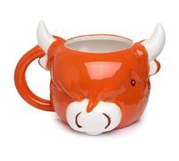 Caribou Living Tazza 3D Highland Cow Bull, 500 ml, per bevande calde, tè, caffè, cioccolata calda
