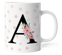 Caribu design Tazza con lettera Alfabeto - Tutte le lettere dalla A alla Z - Idea regalo originale (A)