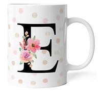 Caribu design Tazza con lettera Alfabeto - Tutte le lettere dalla A alla Z - Idea regalo originale (E)