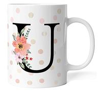 Caribu design Tazza con lettera Alfabeto - Tutte le lettere dalla A alla Z - Idea regalo originale (U)