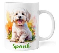 Caribu design Tazza Personalizzata con Nome e Stampa Razza Cane - Idea Regal Amanti dei Cani Padroni Cucciol Animali Domestici - Tazza Bianca o Colorata AkiLab per Natale Compleanno (Maltese)