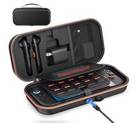 [Carica all'interno] Custodia per Nintendo Switch 2 2025/Switch OLED/Switch, Custodia Rigida Protettiva con Foro di Ricarica e 22 Gioco, Custodia da Viaggio Portatile per Switch 2 Console e Accessori