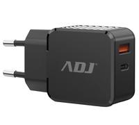 Carica Batteria Casa 2P Usb 30W Bk 1Porta Fast Charge+1Porta Pd Type C