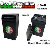 CARICA BATTERIA MANTENITORE PIU BATTERIA BA80.90 NERA 6 VOLT TIPO A GEL DUCAT...