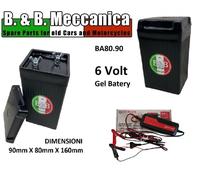 CARICA BATTERIA MANTENITORE PIU BATTERIA BA80.90 NERA 6 VOLT TIPO A GEL GILER...