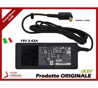 Alimentatore Originale per Packard Bell EasyNote LS11HR - 65W 19V 3,42A (5,5mm)