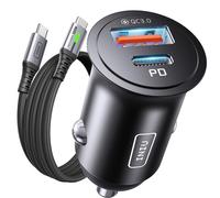 Carica Batteria per Auto 60W Total Presa Accendisigari USB C PD&QC 3.0 Fast