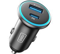 Carica Batteria per Auto 66W Total Presa Accendisigari USB C PD & QC 3.0 Nero