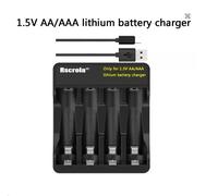 Carica batteria per Litio AA e AAA 1.5V 4 slot con cavoUSB Type-C