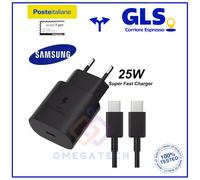 Carica Batterie 25W Originale Samsung per Galaxy Rapido + Cavo Usb-C EP-TA800 NR