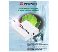 Carica Batterie 65W 2 Output USB-A + USB-C