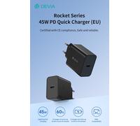 Carica Batterie PD 45 Watt Tipo-C per carica rapida nero