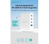 Carica batterie PD da 100 Watt GaN 3 uscite Tipo-C e una Usb A
