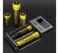 Carica batterie professionale NiteCore New Intellicharger i2, indicatori a led