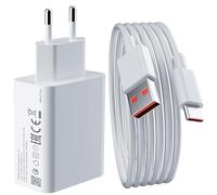 Carica Batterie Rapido per Xiaomi 33W per Mi Note 10 Pro 4G 5G / Mi 10T Pro/Mi 11T Pro/Mi 12T Pro/Mi 13T Pro / 12 Lite / 13/14 / 14 Ultra +Cavo USB Type C Sostituisce Originale MDY-11-EZ Bianco