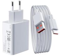 Carica Batterie Rapido per Xiaomi 33W per Redmi Note 15/15 Pro / 15 Pro 5G / Redmi 15C / Redmi Note 15 Pro Plus/Redmi 15/15 5G Con Cavo USB Type C Sostituisce Originale MDY-11-EZ Bianco