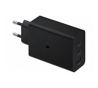 Carica Batterie Samsung 3 Porte Super Fast Charging Trio 65W per Galaxy A52/ A53/ S20/ S21/ S20 FE/ S21 FE/ S22/ S23 Plus/ S23/ S24 Ultra Sostituisce Originale EP-T6530 Nero