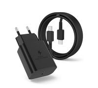 Carica Batterie Turbo Rapido per Samsung 45W per Galaxy S24 /S23 /S22 /S21 Plus Ultra +Cavo USB Type C/C 100cm Veloce Sostituisce con Caricatore Originale EP-TA845 Nero