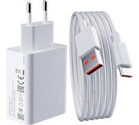 Carica Batterie Turbo Rapido per Xiaomi 67W Compatibile con Redmi Note 7 Pro/Note 8 / Note 9 / 9S / 10S / Note 11S / Note 11 Pro+ Plus 5G +Cavo USB Sostituisce Originale MDY-12-EZ EH Bianco
