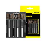 Caricabatteria 18650, Liitokala Lii-402 Caricatore Universale a 4 Alloggiamenti Smart, Supportare L'output USB, Ricarica Rapida Li-ion LiFePO4 Ni-MH Ni-Cd AA AAA C 18350 18500 18700 20700 21700