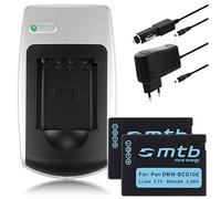 Caricabatteria + 2 Batterias Compatibile con Panasonic DMW-BCG10E, Compatibile con Lumix DMC-TZ27 TZ30 TZ31 TZ65 ZR1, vedi descrizione