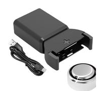 Caricabatteria a bottone USB, caricatore a bottone con indicatore LED, caricabatterie portatile per batterie a bottone, casa, ufficio, viaggio