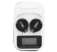 Caricabatteria a Moneta 2 Pezzi, Caricabatterie a Bottone Ricaricabile Display LCD per Batteria al Litio a Bottone Lir2016 Lir2025 Lir2032 100-240v(eu Plug)