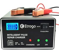 Caricabatteria Al Piombo Automatico 12V 24V 10A Caricabatterie Rapido Caricabatt
