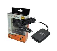 CARICABATTERIA AUTO 4 PORTE USB CAVO ESTENSIBILE 36W RICARICA VELOCE 8.4A C-9V44
