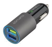 Caricabatteria Auto 4smarts Rapid 30W Quick Charge Grigio