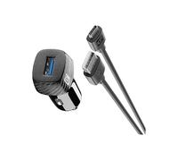 Cellularline Caricabatterie Auto Kt 18W Porta USB-A, cavo USB-C incluso, Quick Charge – Nero