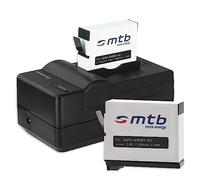 Caricabatteria (Auto/Corrente) + 2x Batterie AHDBT-401 [Li-Ion - 3.8V / 1160mAh] per GoPro Hero4 Black, Silver, Surf & Music Edition