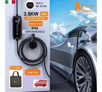 Caricabatteria AUTO ELETTRICA EV Tipo 2 8A- 16A 5 metri monofase EVSE schuko EU