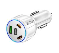 Caricabatteria Auto Veloce 90W Adattatore USB C Veicoli DC 12V a