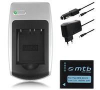 Caricabatteria + Batteria Compatibile con Panasonic DMW-BCJ13, Compatibile con Leica BP-DC10