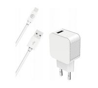 CARICABATTERIA BIGBEN CS24AACBLMFIRW (con cavo USB-A/Lightning 1,2 m) da 12 W, Bianco