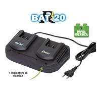 CARICABATTERIA CARICATORE RAPIDO ALIMENTATORE BATTERIA 2Ah 4Ah RIBIMEX