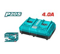 CARICABATTERIA CARICATORE RAPIDO ALIMENTATORE BATTERIA 4Ah 2 BATTERIE TOTAL