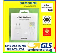CARICABATTERIA CAVO ORIGINALE 45W SAMSUNG ULTRA FAST CHARGE EP-TA845 BIANCO