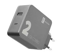 CARICABATTERIA CELLULARLINE ACHITUSB2PD42K da 42W, Nero