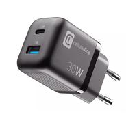 CARICABATTERIA CELLULARLINE Caricatore Multipower Micro 30W GaN Super Fast Charger Max con 2 Porte, 1 porta USB da 18W, USB-C