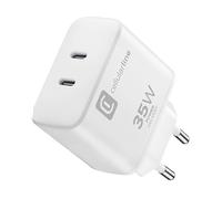 CARICABATTERIA CELLULARLINE Dual Charger 35W da 35W, Bianco