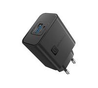 CARICABATTERIA CELLULARLINE Dual Super Fast Charger da 45W, Nero
