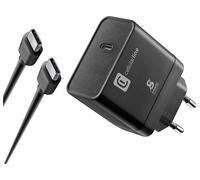 Cellularline Super Fast Charger Kit PD 45W Caricabatterie da rete USB-C 45W con cavo USB-C to USB-C Nero