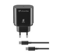 CARICABATTERIA CELLULARLINE Super Fast Charger Kit25W da 25W, Nero