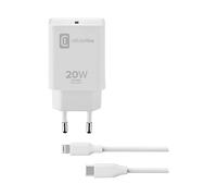 Cellularline USB-C Charger Kit 20W - USB-C to Lightning - iPhone 8 or later Caricabatterie da rete USB-C 20W per la carica alla