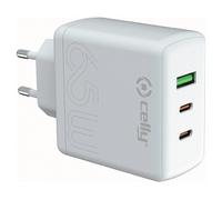 Celly Tc3gan65wevowh Usb-c And Usb-c Wall Charger 65w Trasparente