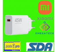 Caricabatteria da 45W Originale Xiaomi Rapido Caricatore Fast Veloce Rete Bianco